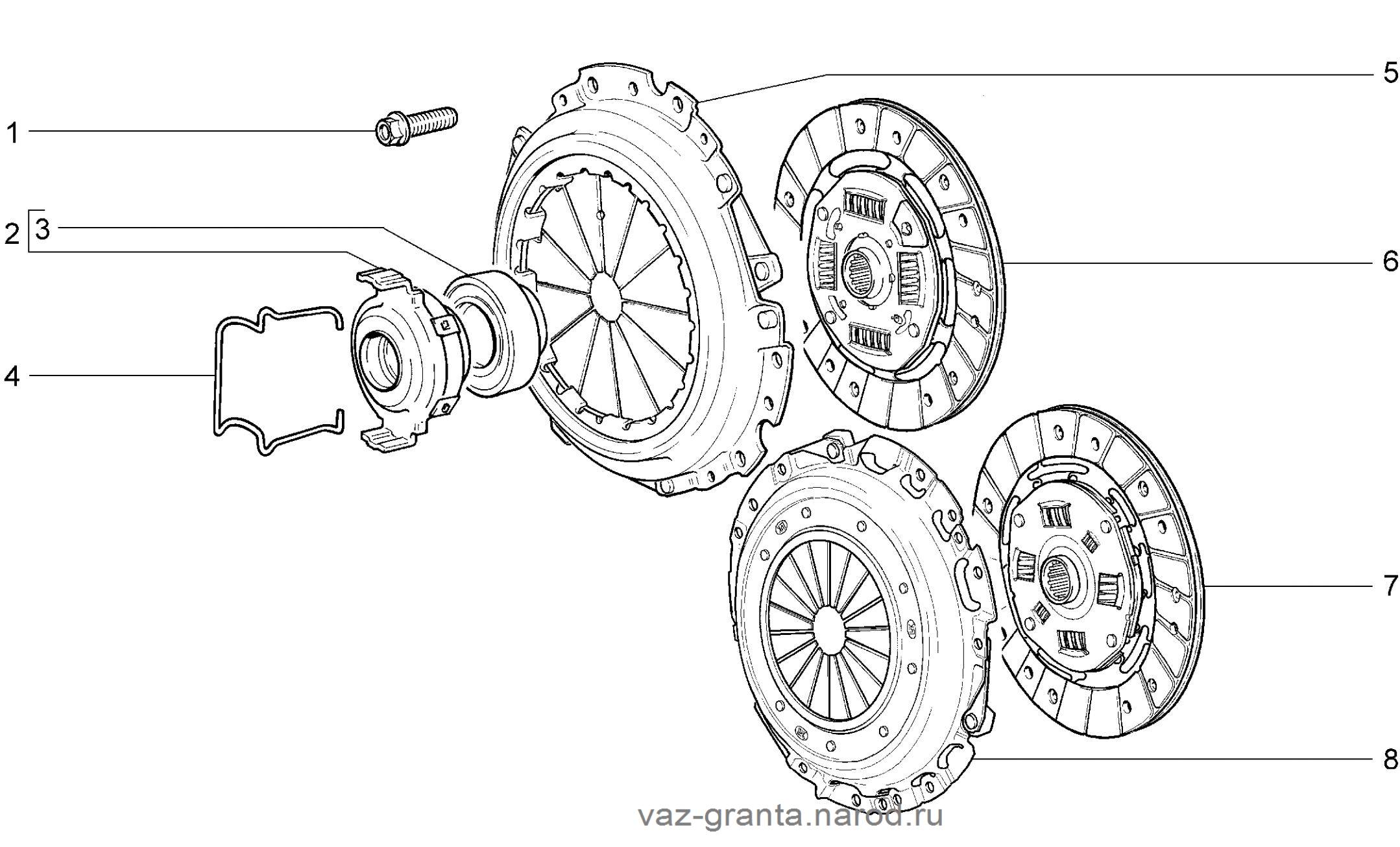 Чертеж сцепления лада гранта